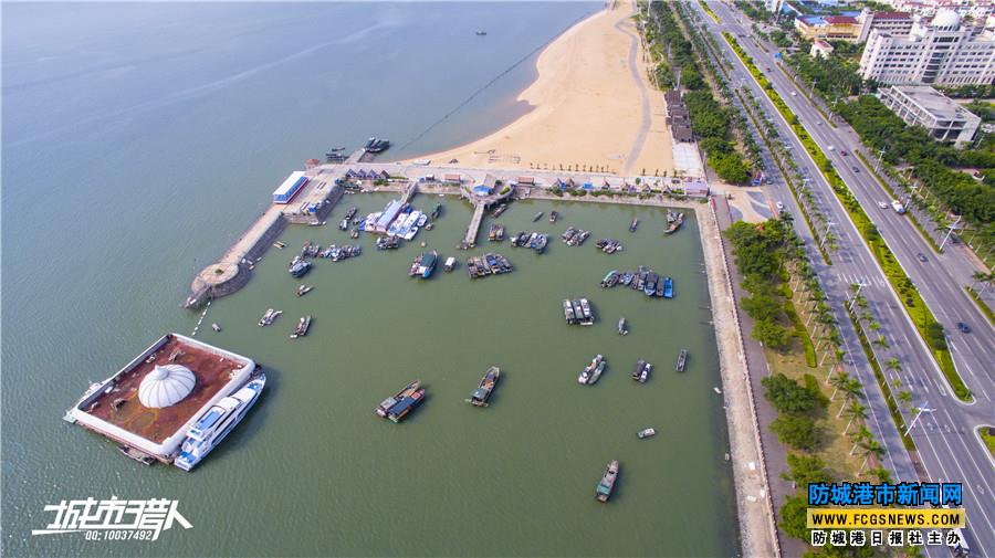 航拍防城港西湾旅游景区