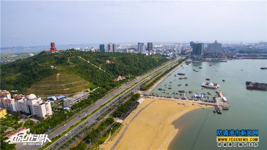 航拍防城港西湾旅游景区
