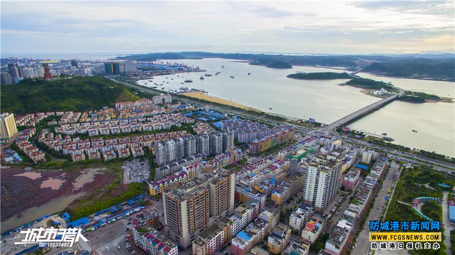 航拍防城港西湾旅游景区